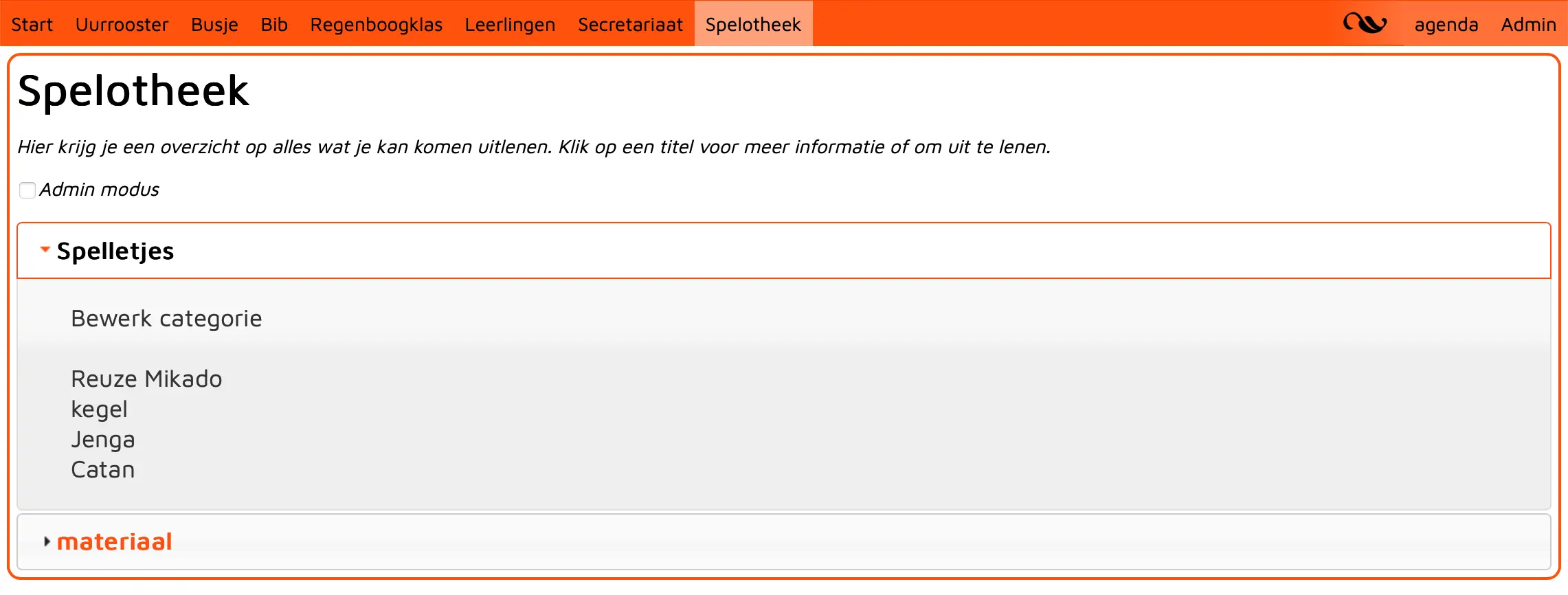 Spelotheek List For Rent